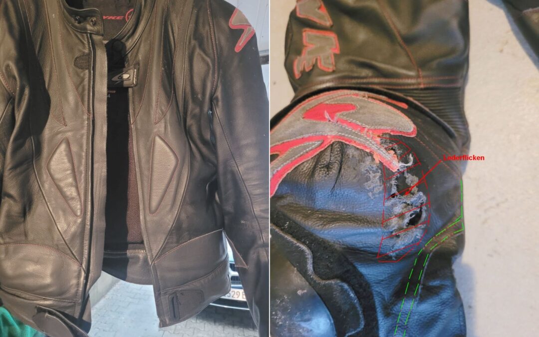 Lederkombi 2-teilig repariert